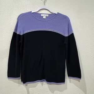 Purple and Black Long sleeve blouse